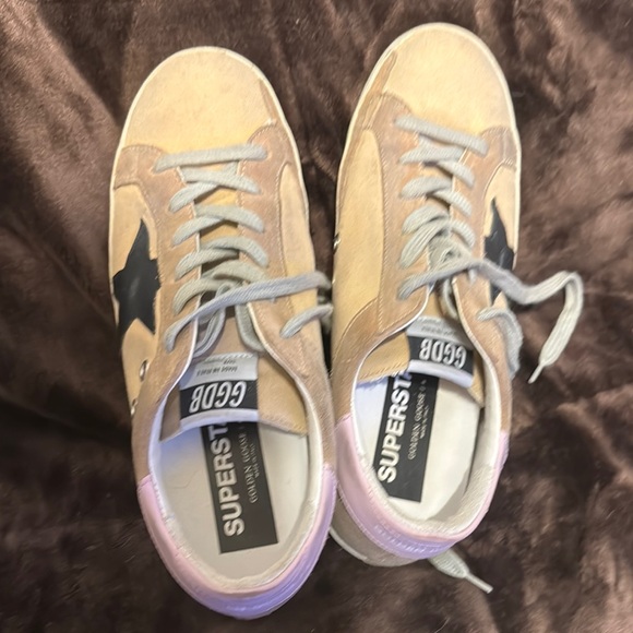 Golden Goose Super Star Black & Pink Trainers - Picture 1 of 8